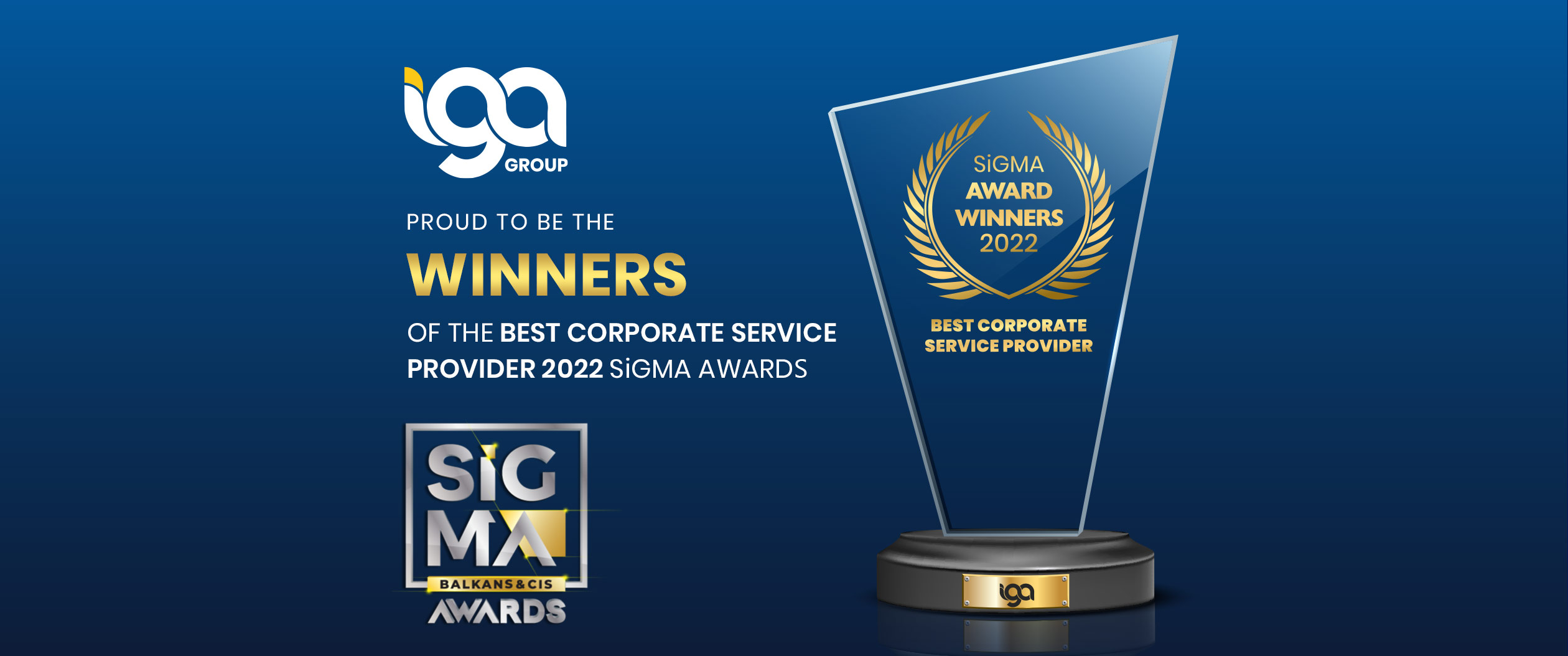 IGA Group, Sigma Awards winners, Best Corporate Service Provider of the year
