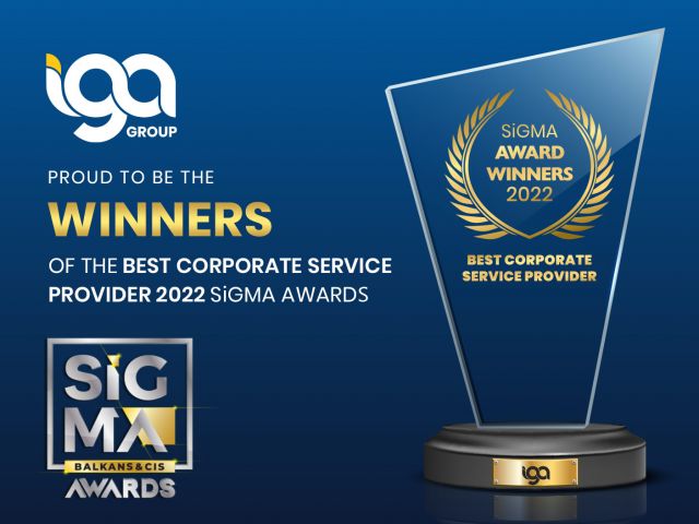 IGA Group, Sigma Awards winners, Best Corporate Service Provider of the year